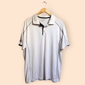Nike Golf Tour Performance Dri-Fit Polo Shirt White Turf Valley Resort MENS L
